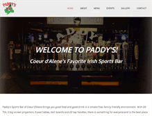 Tablet Screenshot of paddyssportsbar.com